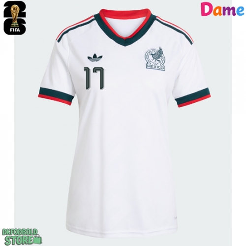 Mexico Orbelin Pineda #17 Replika Udebanetrøje Dame VM 2026 Kortærmet